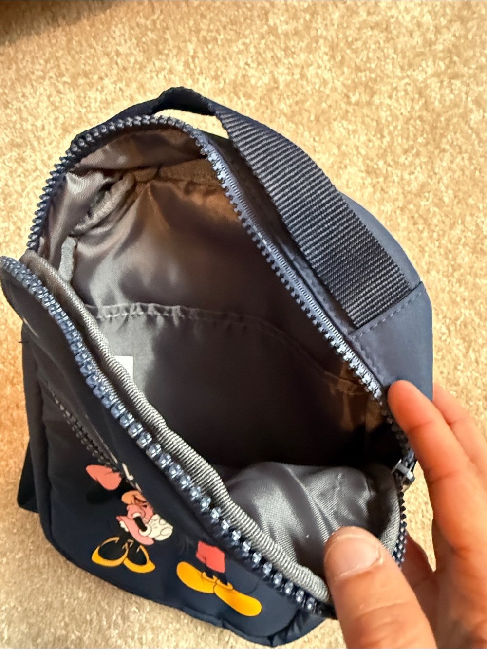 Disney Navy Mickey & Minnie Crossbody Bag with Yellow and Pink Accents - Picture 3 of 3